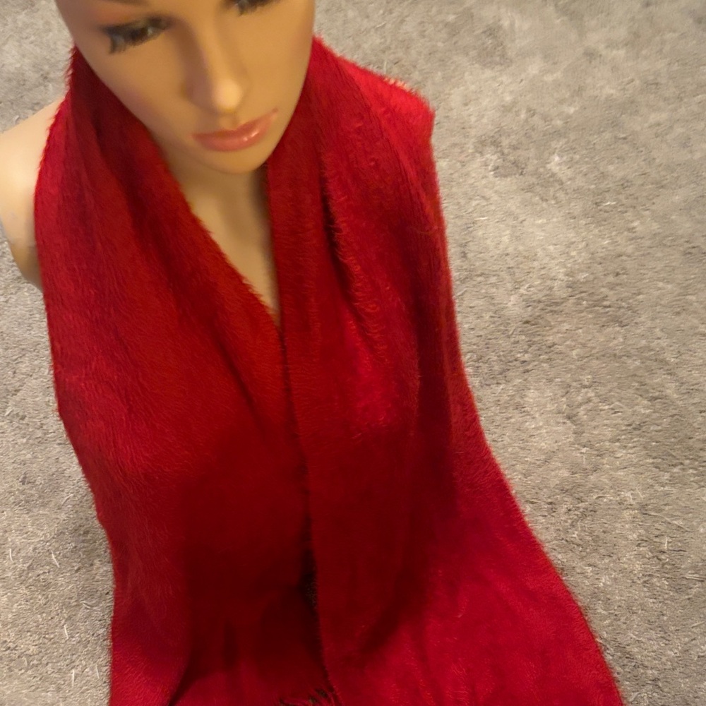 Elegant Red Women's Scarf. Kinda a cranberry color that feels like cashmere